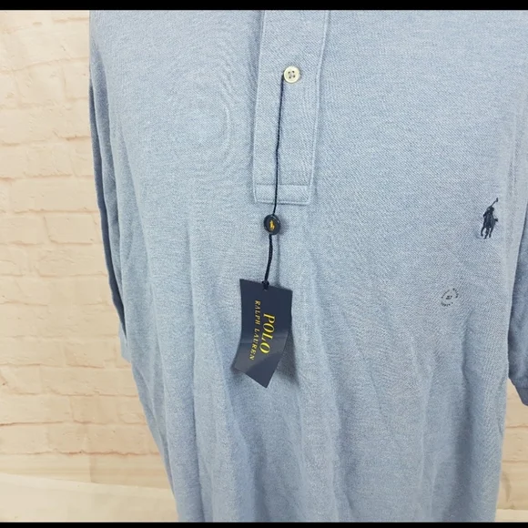 NWT Polo Ralph Lauren Mens Polo Shirt Mesh Jamaican Blue $118 Big&Talll 2LT 3LT - Picture 4 of 10
